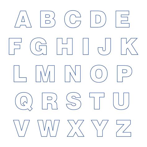 Giant Letters Printable